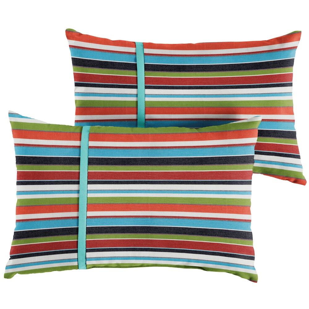 Sorra Home Sunbrella Outdoor Single Petite Flange Pillow Set of 2