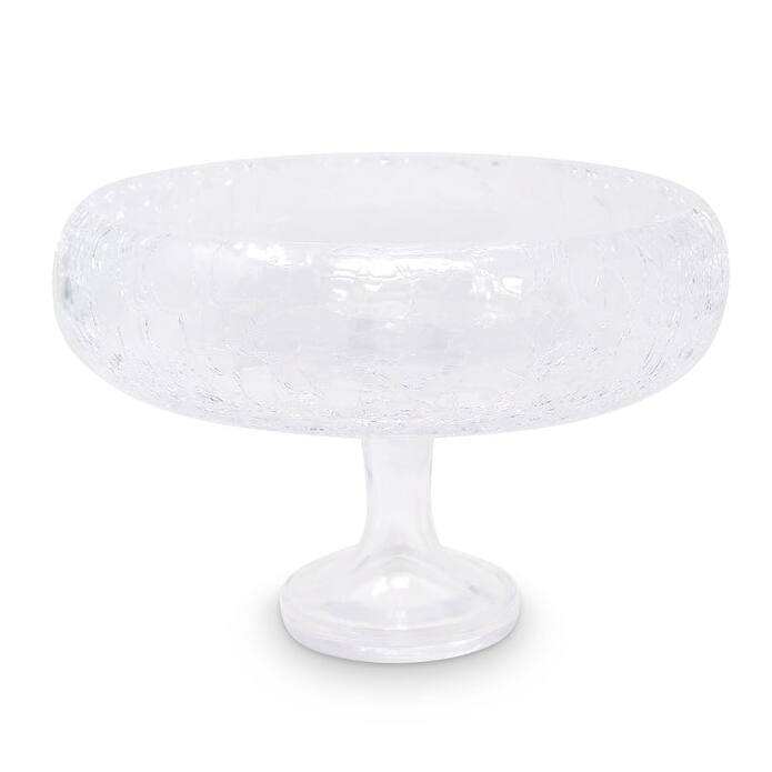 Tall Stemmed Salad Bowl, Liscio Ottico - Small - Cracked