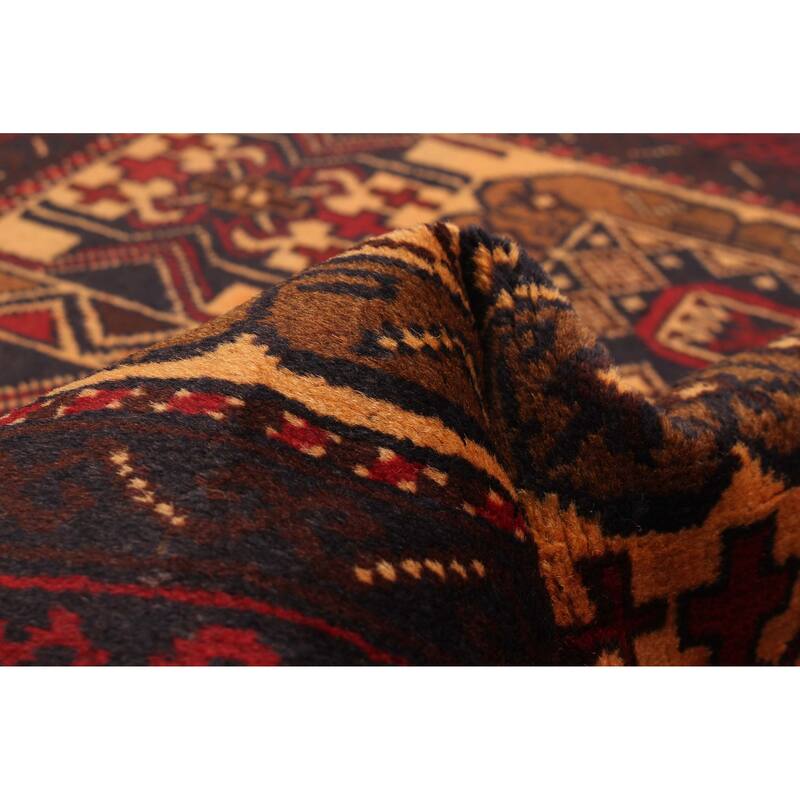 ECARPETGALLERY Hand-knotted Baluch Beige Wool Rug - 3'5 x 5'6