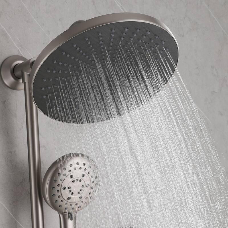 Pressure Balanced Rainfall Shower System with 5 Function Handheld Shower