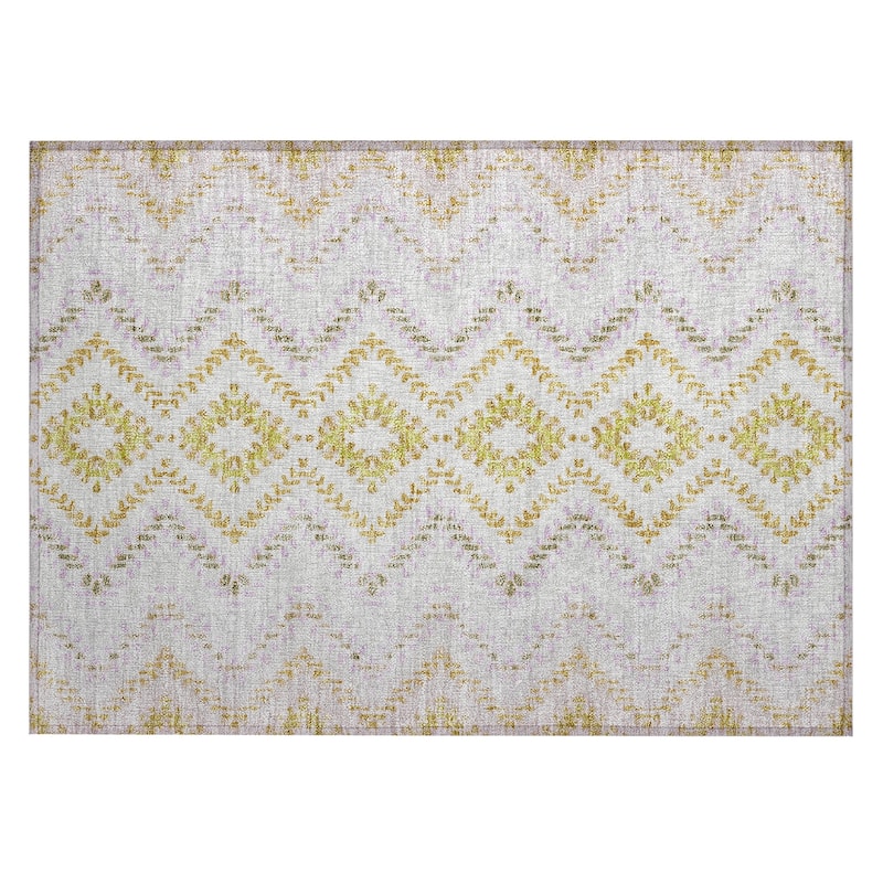 Machine Washable Indoor/ Outdoor Chantille Boho Global Rug