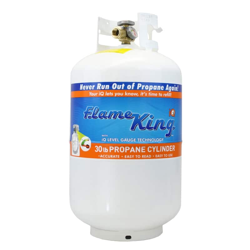 Flame King 30LB Steel Propane Tank Cylinder with Gauge and OPD Valve