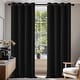 preview thumbnail 1 of 93, Deconovo Grommet Living Room Room Darkening Curtains (2 Panel) 42W x 120L - Black