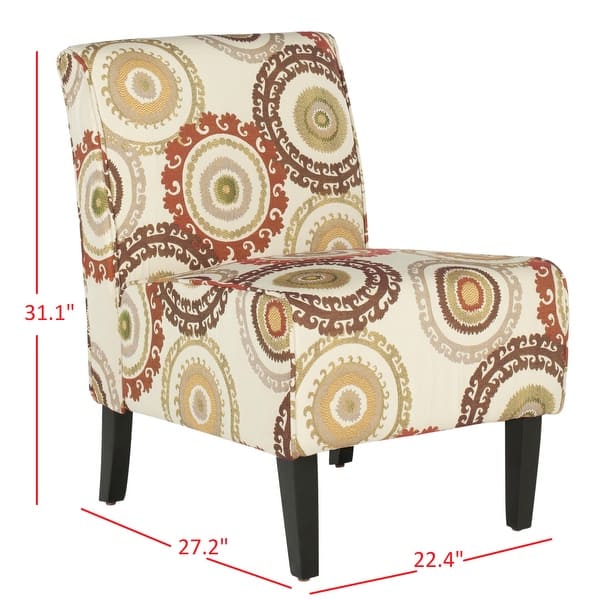 SAFAVIEH Circ Ivory Armless Club Chair - 22.4" x 30.3" x 32.6"