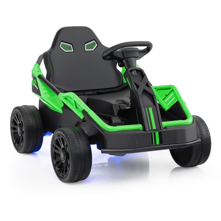 12V Ride on Car Electric UTV with Remote and Music for Big Kids - Green