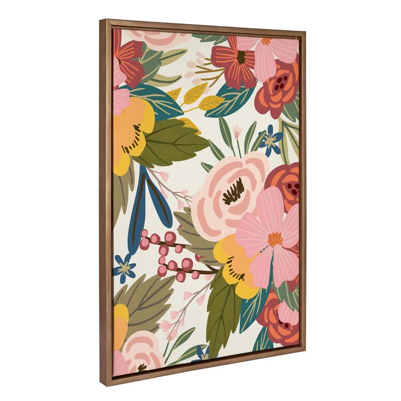 Kate and Laurel Sylvie Softly Framed Canvas by Mia Charro