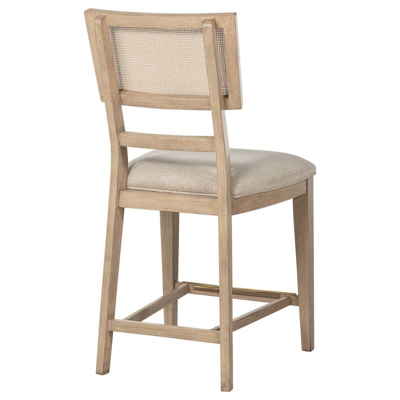 Kailani Rattan Cane Counter Side Chair Beige Oak (Set of 2) - 19.5" x 22.25" x 42"
