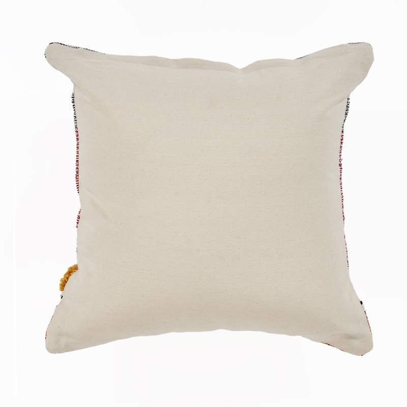 Sevita Multi-Lined Natural Cotton Throw Pillow 18 inch