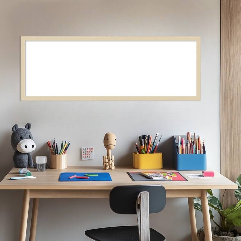 Amanti Art Svelte Clay Grey Framed Dry Erase Magnetic Board