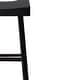 preview thumbnail 4 of 4, Bianca Counter Stool Set of 2, Saddle Seat, Farmhouses Black Solid Wood