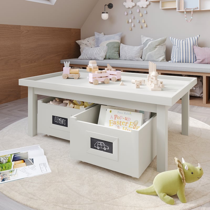 CraftPorch Contemporary Kids Table with Drawers