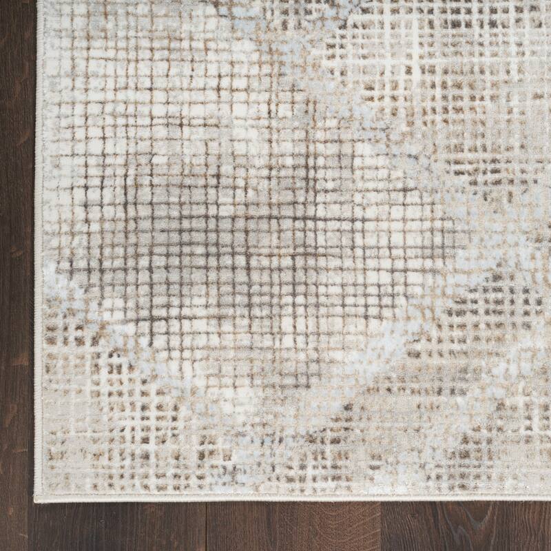Inspire Me! Home Décor Iliana Indoor only Grey Abstract Area Rug