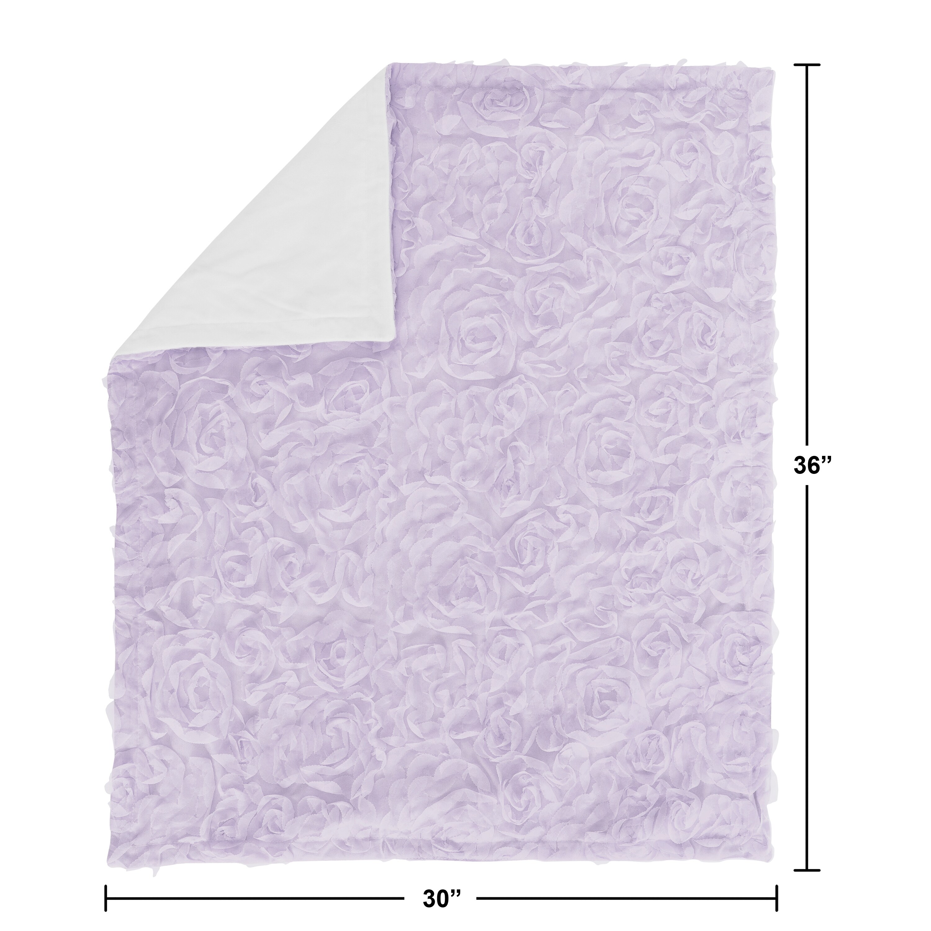 Sweet Jojo Designs Rose Baby Blanket In Lavender