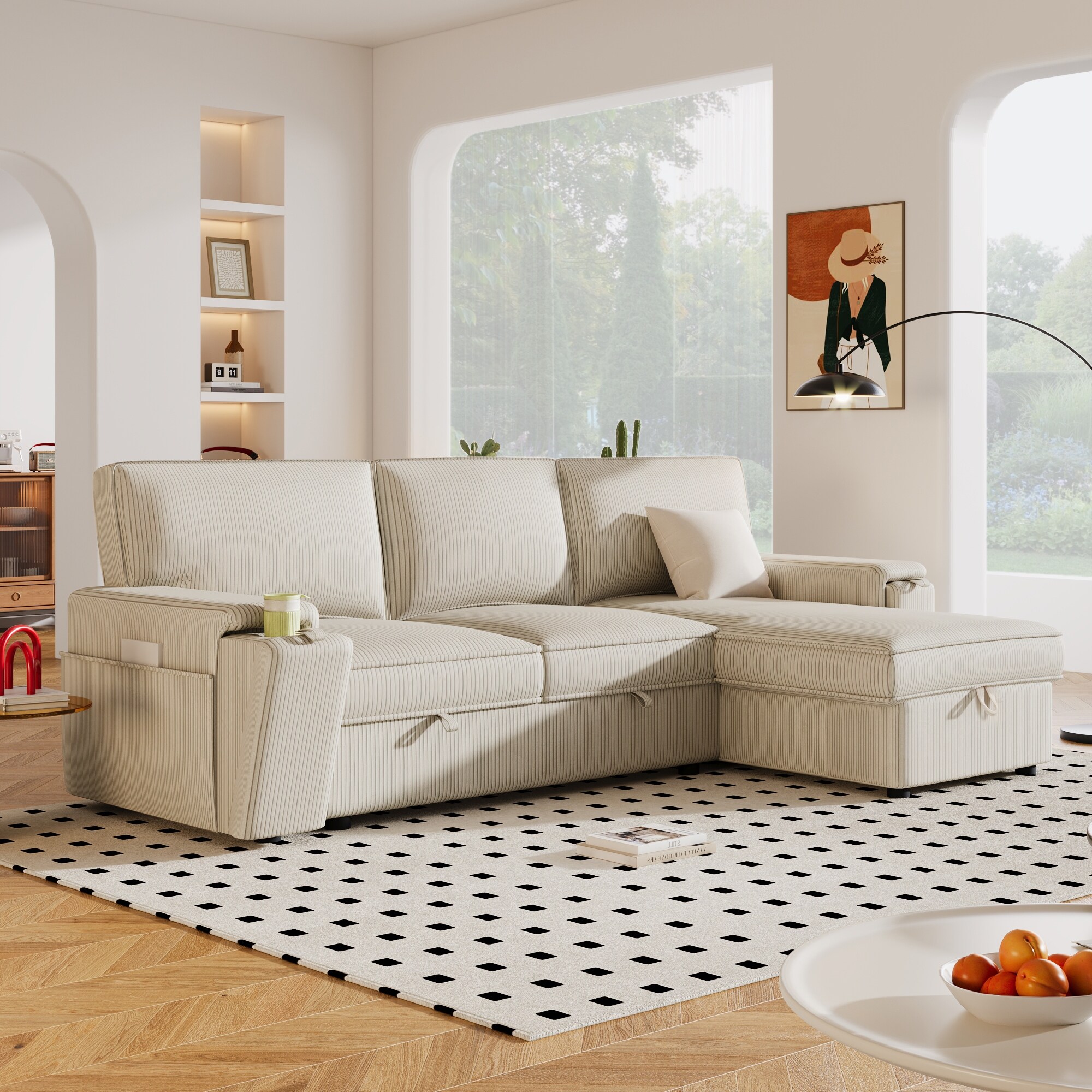 Sleeper Symmetrical Sectional Sofas Bed Bath Beyond
