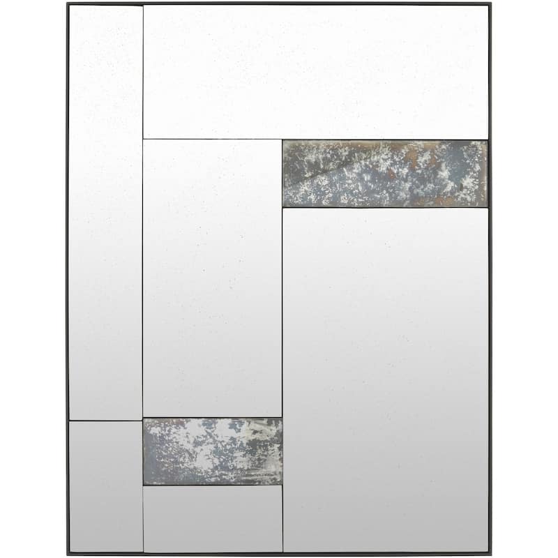 Galey Alix x Livabliss Celina Modern Accent Mirror - 36"H x 36"W x 1"D - Black