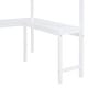 preview thumbnail 17 of 32, Full Size Loft Bed with Desk, Storage Shelves and 2 Sliding Doors, Multifunctional Kids Bed Frame with Ladder and Guardrail