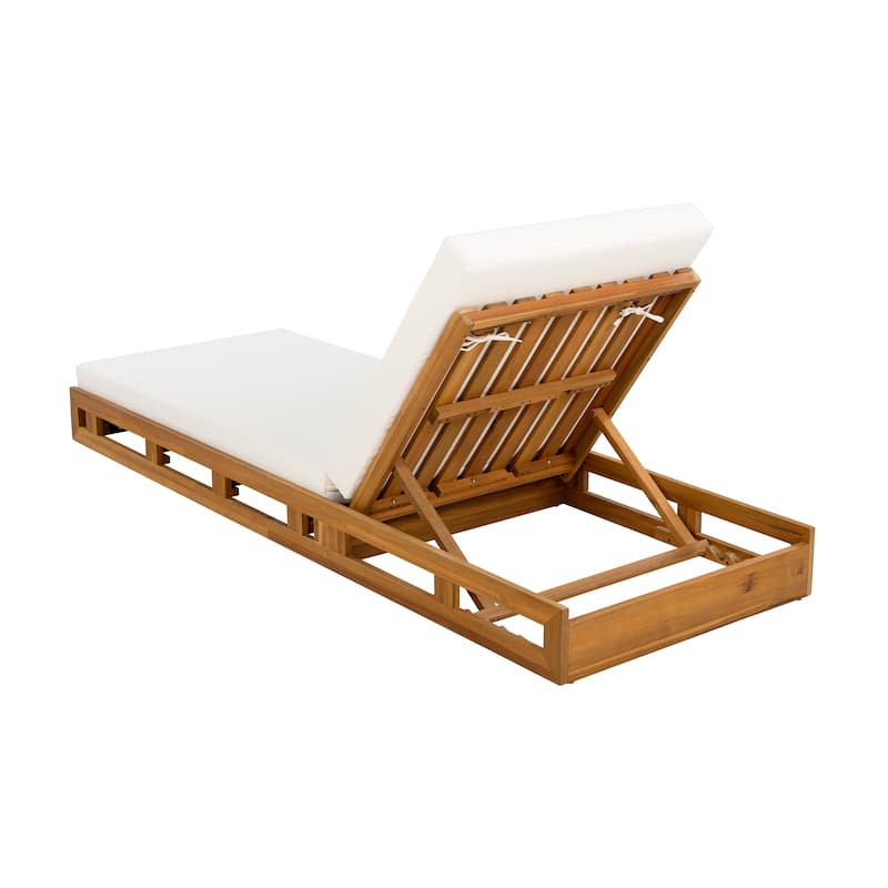 Christopher Knight Home - Evelyn Acacia Wood Patio Chaise Lounge Set
