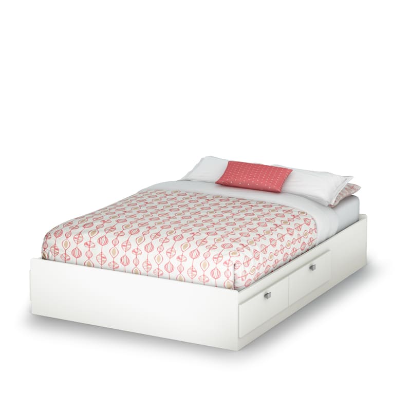 South Shore Spark Mates Bed with Drawers - Pure White
