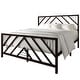 preview thumbnail 9 of 19, CraftPorch Classic Geometric Slat Metal Platform Bed