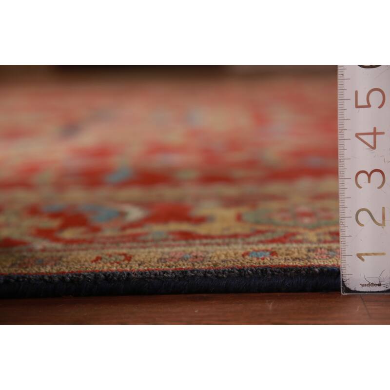 Heriz Serapi Indian Area Rug Hand-Knotted Wool Carpet - 9'0"x 11'10"