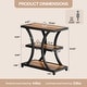 preview thumbnail 14 of 16, 3-Tier Industrial Side Table with Geometric Metal Design