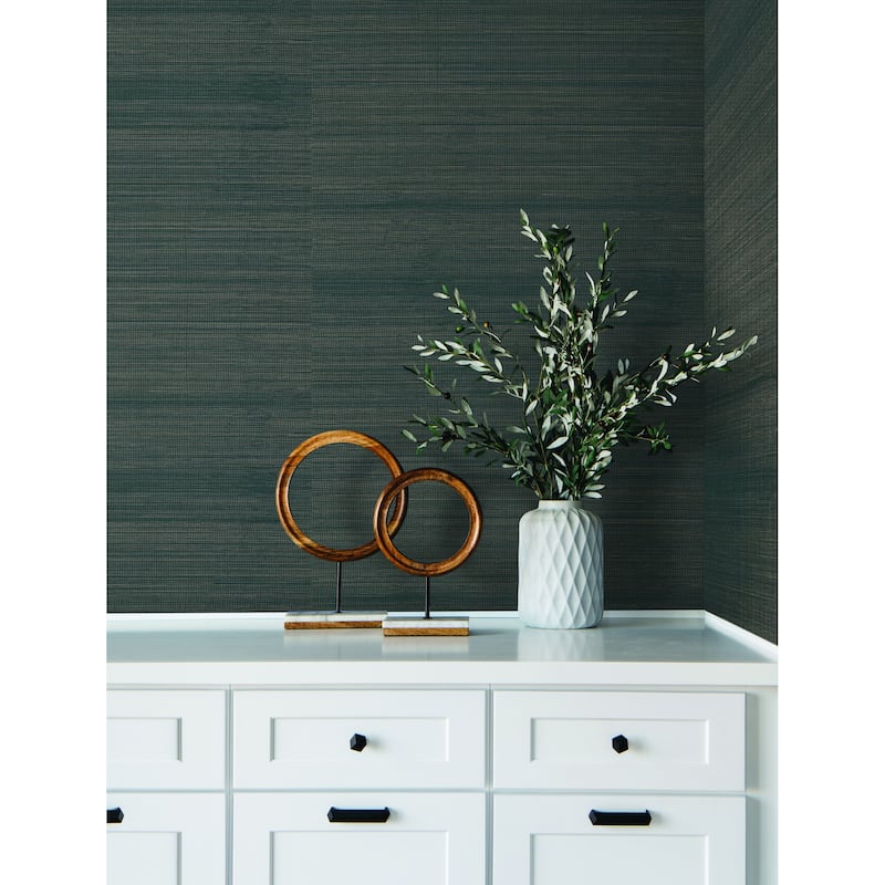 Spokane Modern Abaca 36 In W X 24 Ft L Wallpaper - Peacock