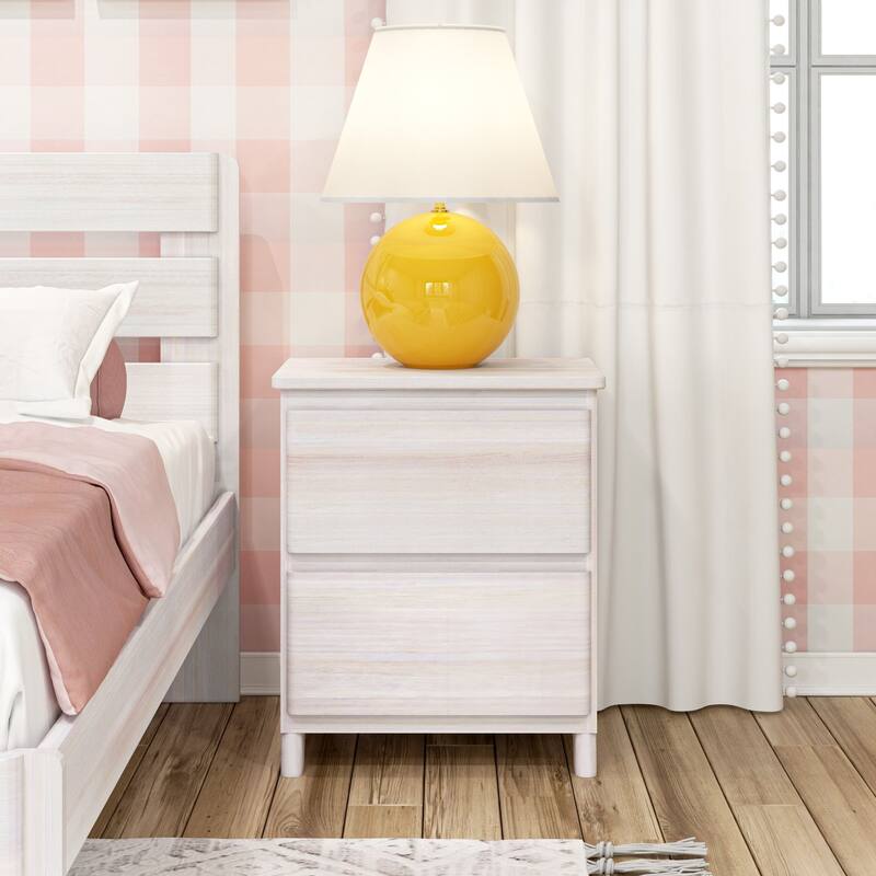 Max and Lily Farmhouse Nightstand with 2 Drawers