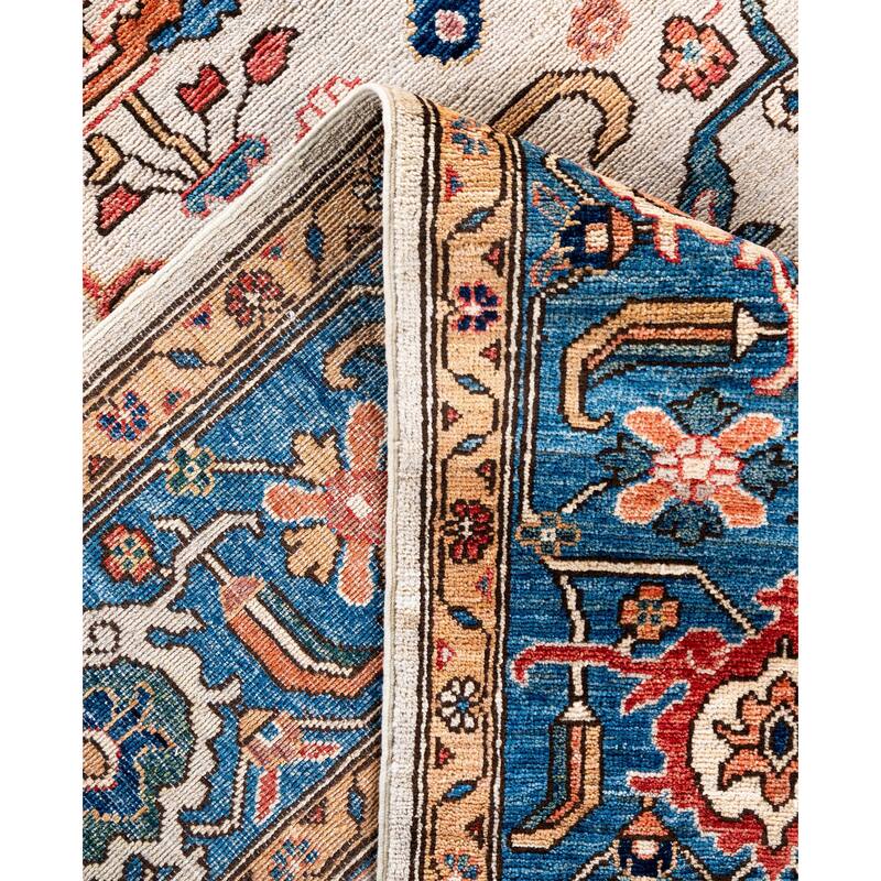 Serapi One-of-a-Kind Hand-Knotted Area Rug - Ivory - 7' 11" x 9' 10"