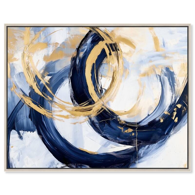 Bold Whirl I Canvas by Art Remedy - Silver - 45" x 36"