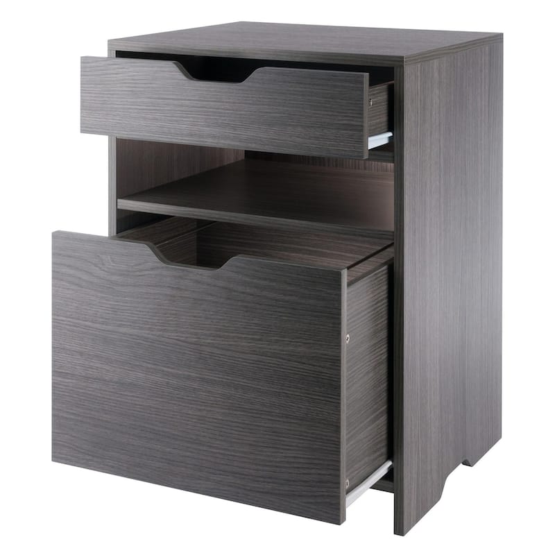 Filing Storage Cabinet with Drawer - 26.25" - Charcoal Gray