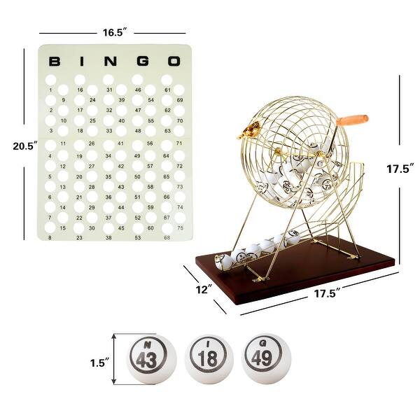 Rex London Family Bingo Game Set - Includes 75 Balls, 18 Cards, Cage & Markers For 2+ Players