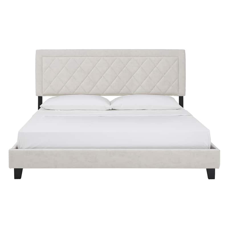 Dartington Velvet Fabric Platform Bed by iNSPIRE Q Modern