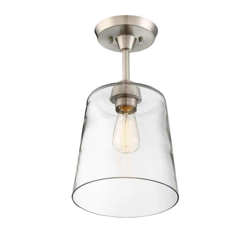 Bellevue Single Light 10" Wide Semi-Flush Ceiling Fixture