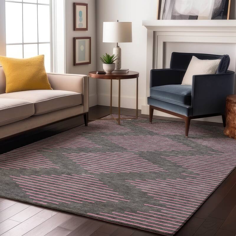 Premium Washable Super Soft Global Stripes Mayfield Rug - Gray - 3' x 5'