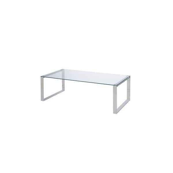 slide 2 of 2, Gen Small Coffee Table - 16"H x 35"W x 14" D Silver