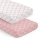 preview thumbnail 1 of 4, Sweet Jojo Designs White and Pink Bows Girls 2 Pack Fitted Crib Sheets - Blush Bow for Shabby Chic, Ballet, Ballerina Collection