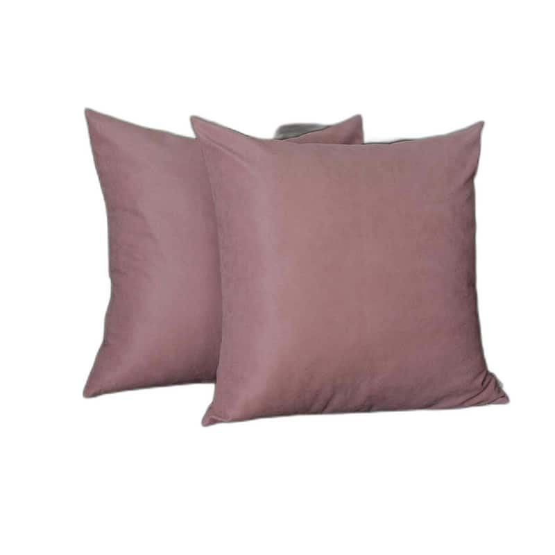 HomeRoots Set Of Two 22" X 22" Light Pink Polyester Zippered Pillow Cover