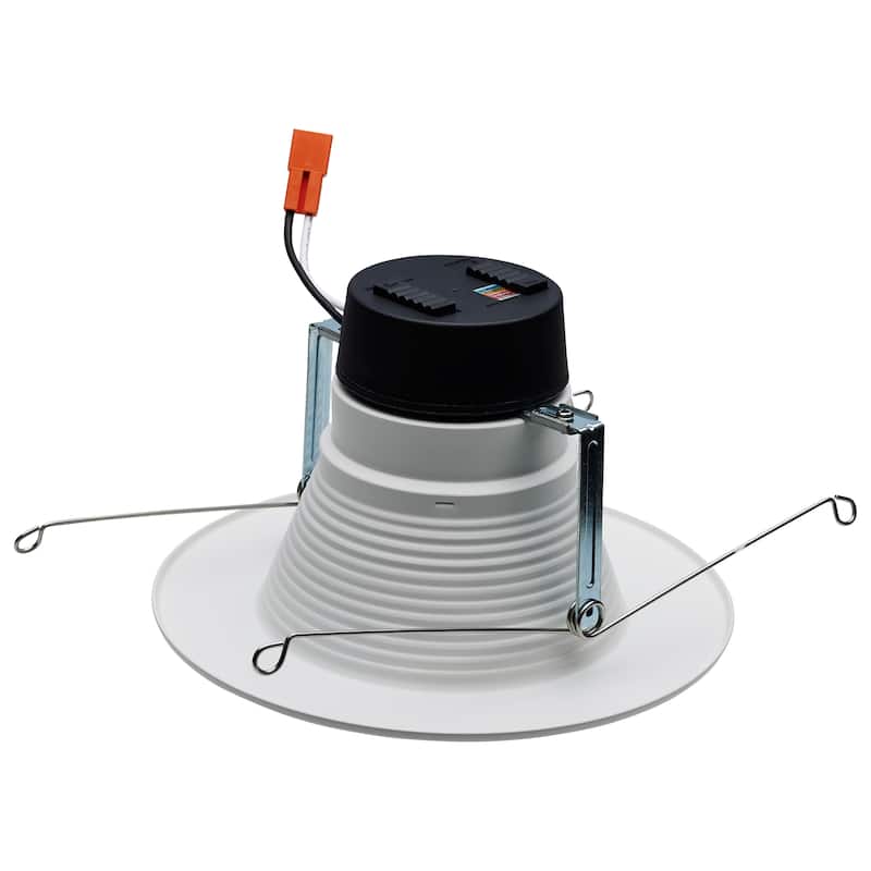 Retrofit Deep Baffle 8/10.5/13.5Ws 27K/30K/35K/40K/50K CCT 5-6In Round White 120V