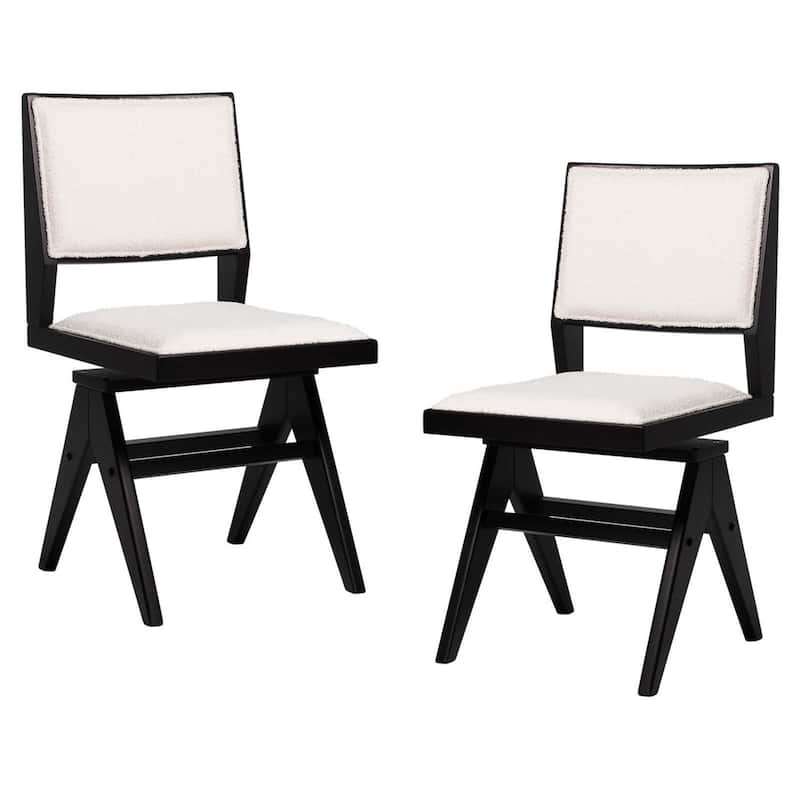 2/4PCS Swivel Dining Chairs Mid Century Modern Armless Side Chairs - Set of 2