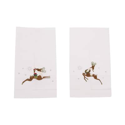 Deer with Wreath Kitchen Towel