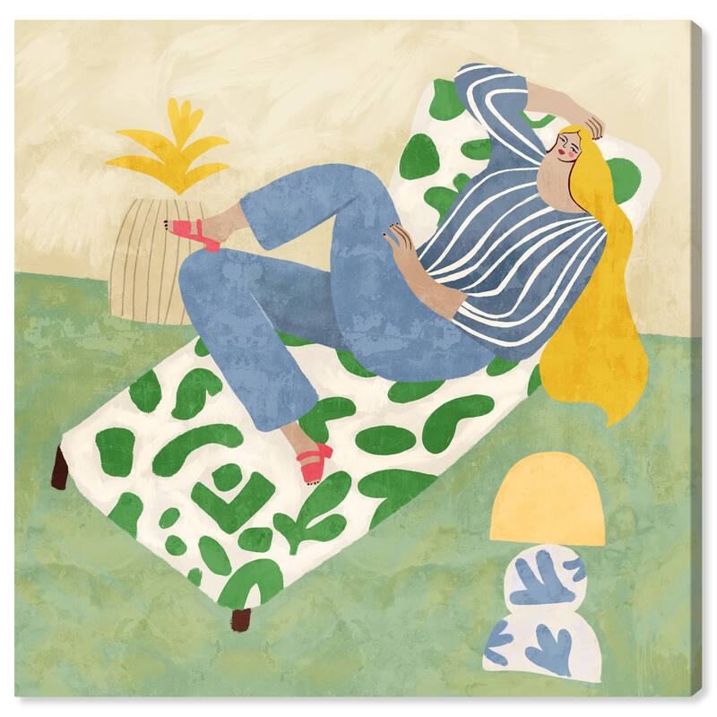Wynwood Studio Fashion and Glam Recharge Green and Modern & Contemporary Wall Art Canvas Print
