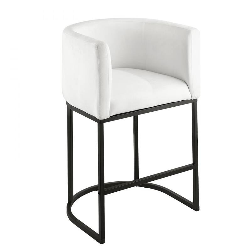 Set of 3 Plush Upholstered Counter Height Bar Stools with Backrest and Sturdy Iron Frame - 22.24” x 20.28” x 34.25”