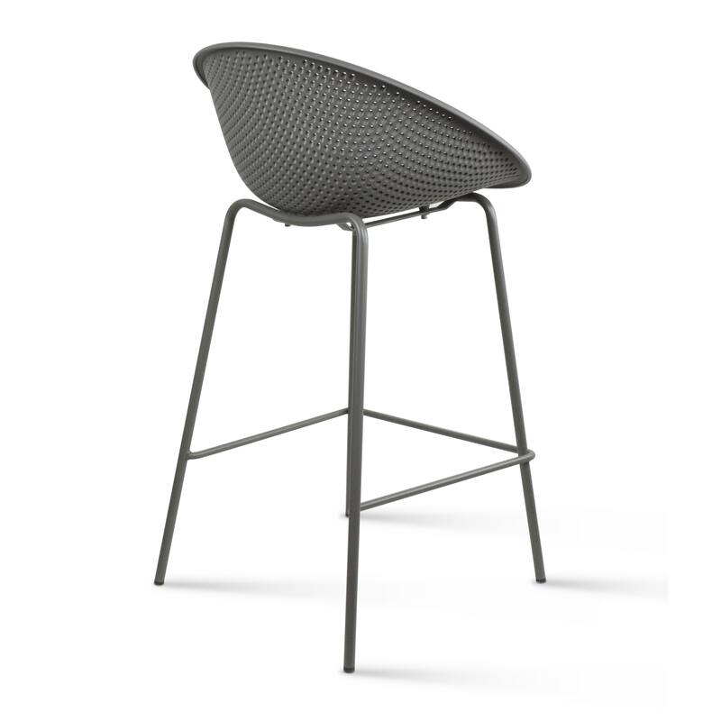 Set of 2 26-inch Contemporary Eiffel Dowel DSW Counter Height Stool Barstool With Backs For Kitchen Home Side Break Room