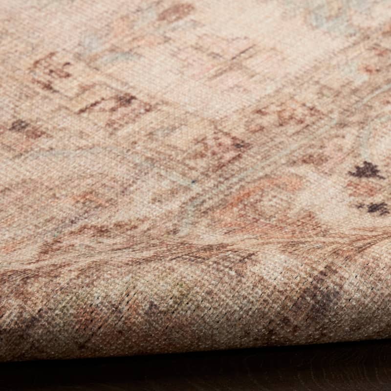 Nourison Vintage Washables Indoor only Beige Persian Area Rug