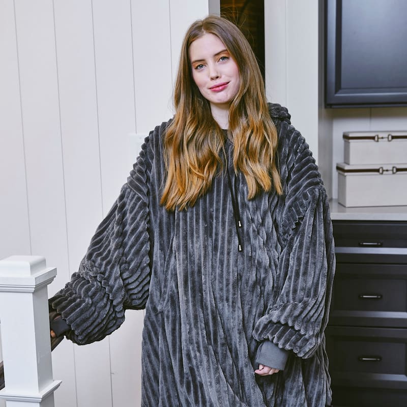 Nestl Warm Oversized Unisex Wearable Blanket Hoodie - Reversible Cozy Snuggle Hoodie Blanket - Giant Sweater Blanket Hoodie