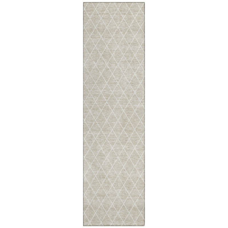 Machine Washable Indoor/ Outdoor Chantille Diamond Trellis Rug