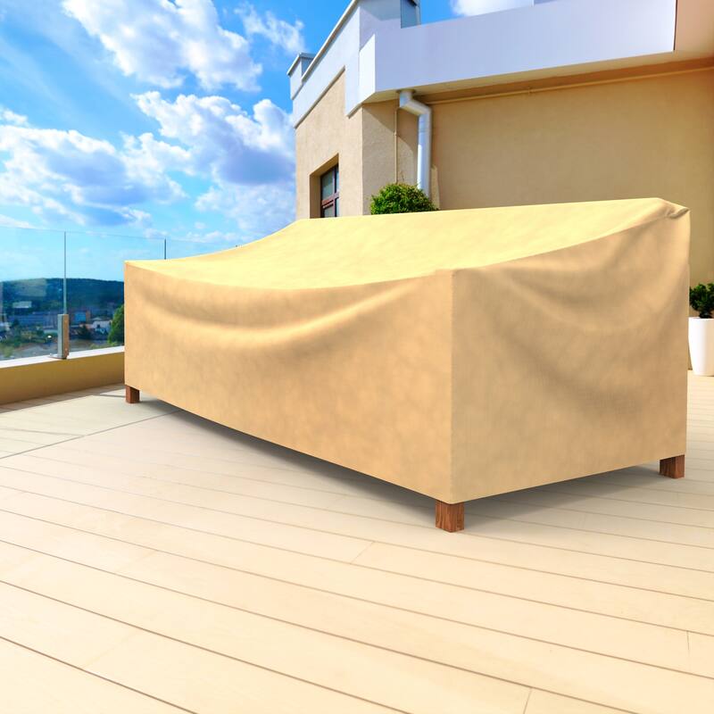 Budge Water-Resistant Outdoor Patio Sofa Cover, All-Seasons, Nutmeg