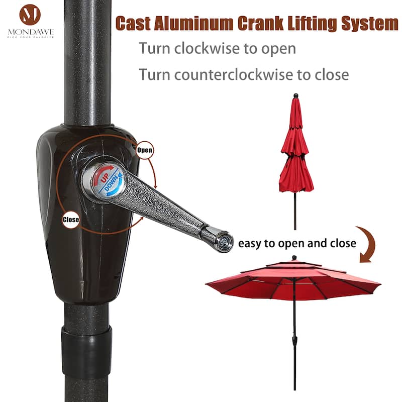10ft Patio Market Umbrella with Double Airvent