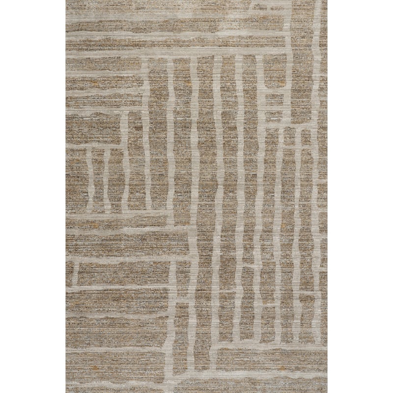 Nuloom Auralisse Modern Woven Abstract Washable Rug - 8' 10" x 11' 10" - Beige - Rectangle