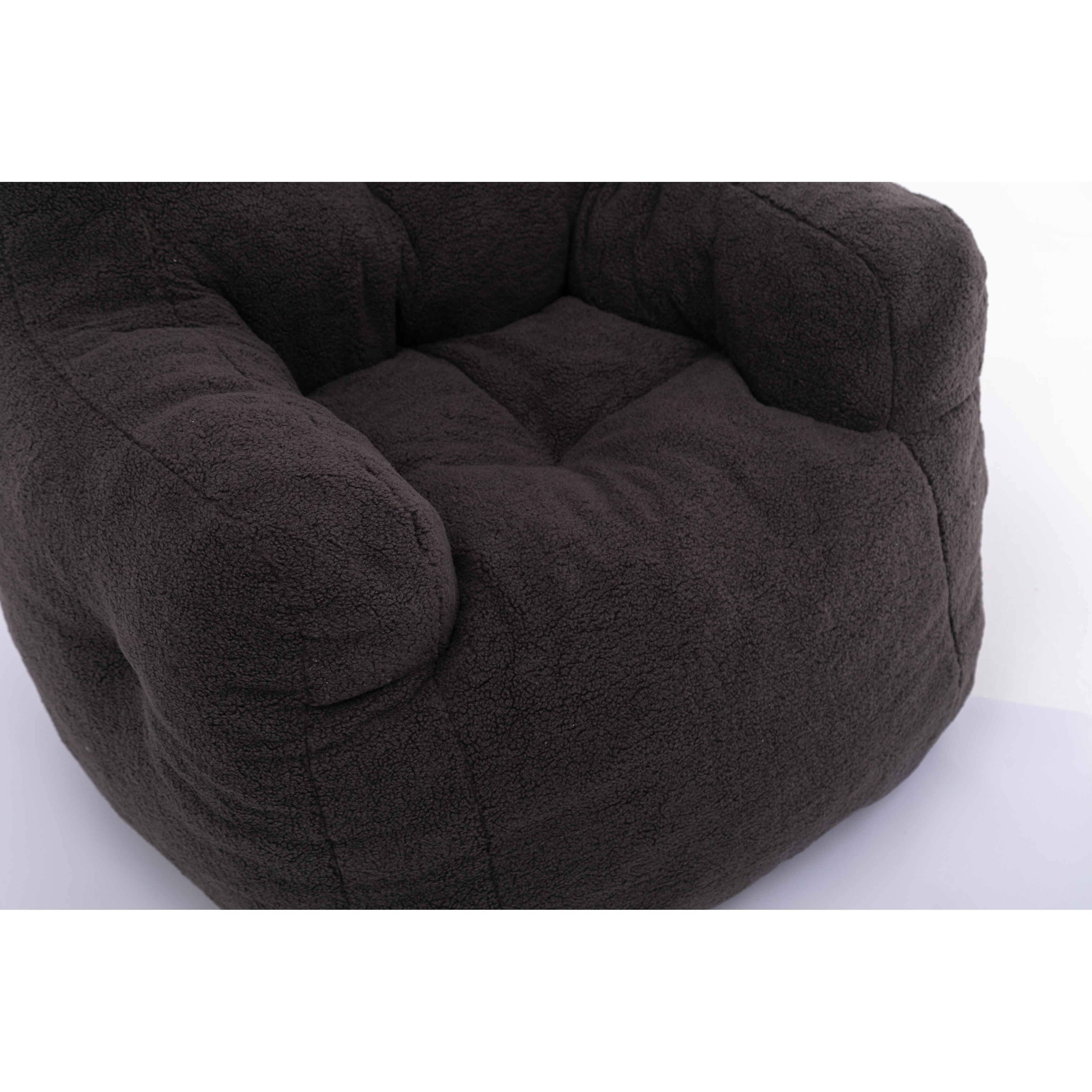 Lvory White Bean Bag Chair (27.56 in.H X 39.37 in. W X 39.37 in.D